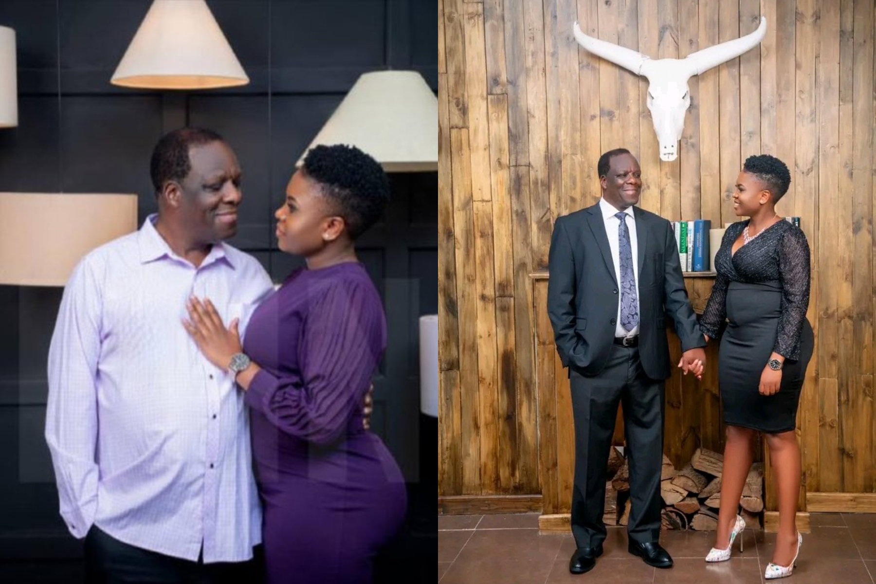 A composite photo of Wycliffe Oparanya and his alleged lover.